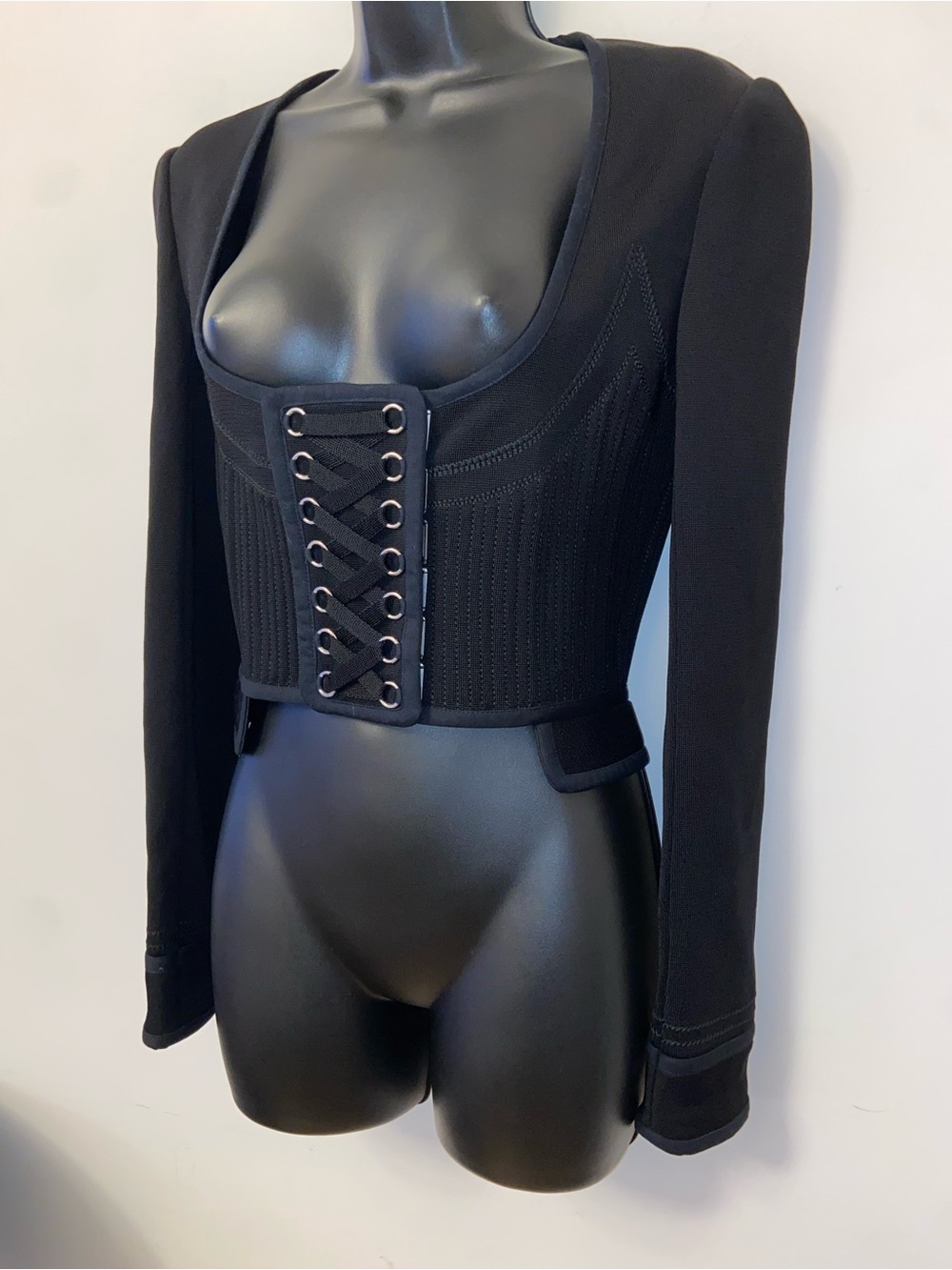 Givenchy Black Corset Lace Up Bandage Top - Picture 4 of 10